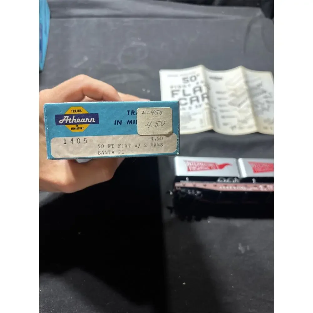 Vintage Athearn HO Scale Blue Box Lot 6 Train Freight Cars Coors Flatcar Reefers